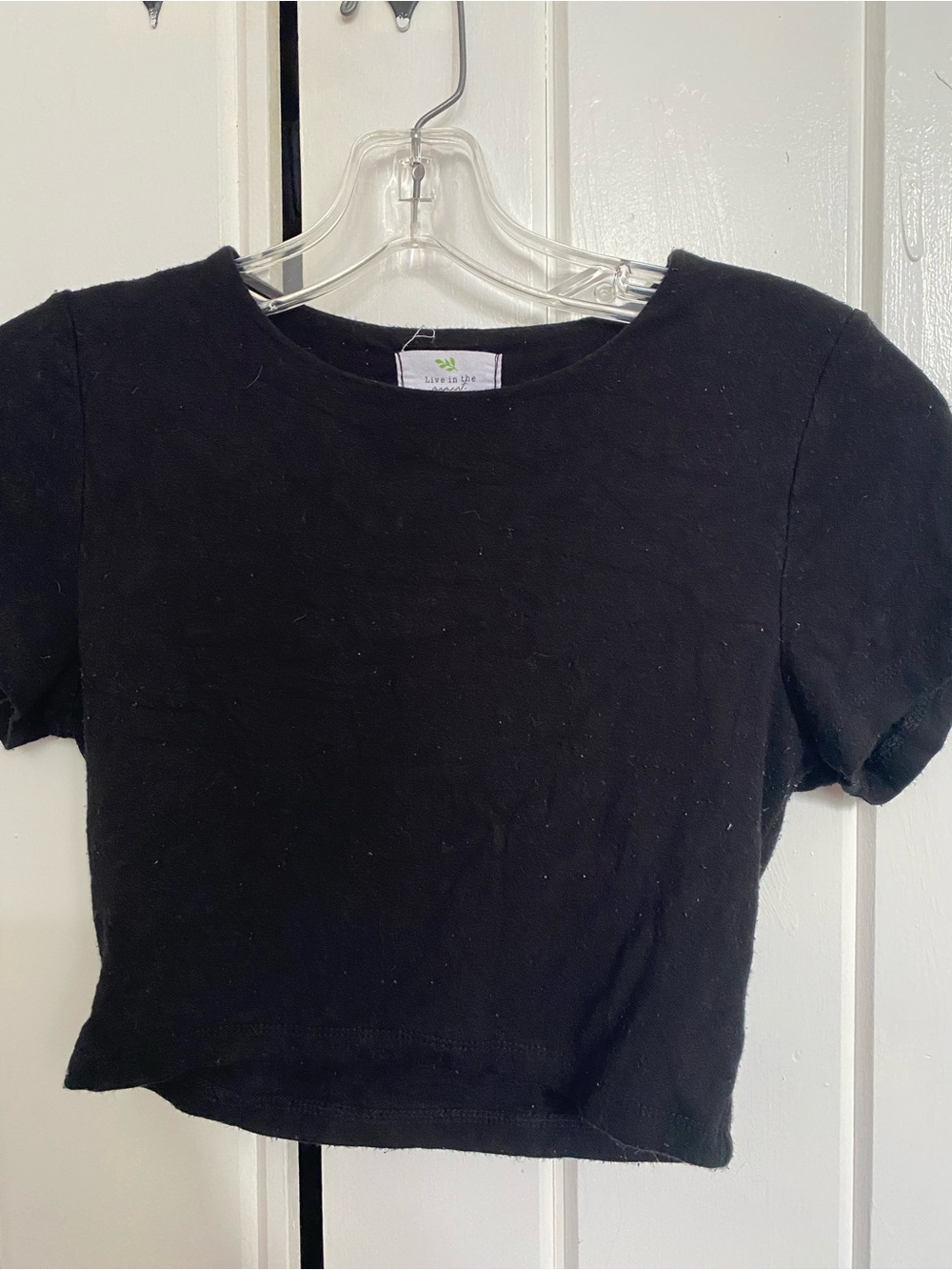 Black Crop Tee - Women's Short Sleeve Top
